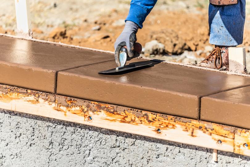 A smooth concrete slab ready for construction