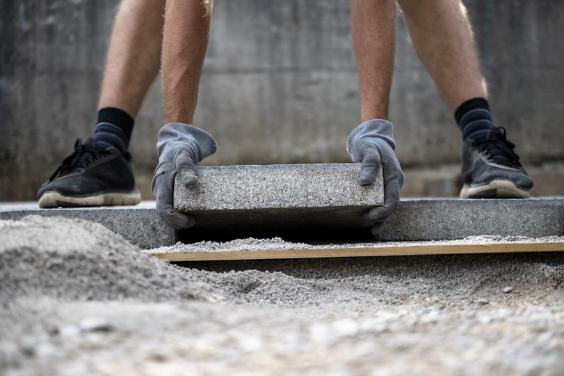 A smooth concrete slab ready for construction